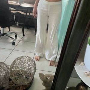 Linen pants white size 4 (small)